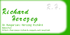 richard herczeg business card